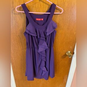 Elle Purple Ruffle Mini Dress